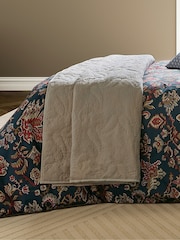 Bedeck of Belfast Deep Teal Tan Avero Quilted Throw - Image 1 of 5