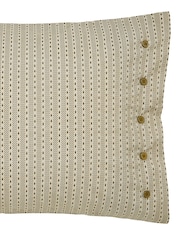 Bedeck of Belfast Deep Teal Tan Avero 200 Thread Count Pillowcases Pair - Image 6 of 6