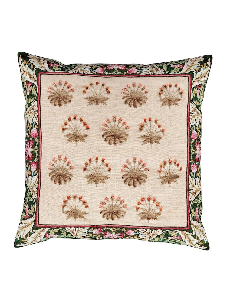 Morris & Co Daisy Tile Cotton Cushion - صورة 5 من 5