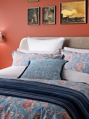 Bedeck of Belfast Denim Blue Emmeline Cushion - Image 2 of 5