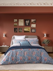 Bedeck of Belfast Denim Blue Emmeline Cushion - Image 3 of 5