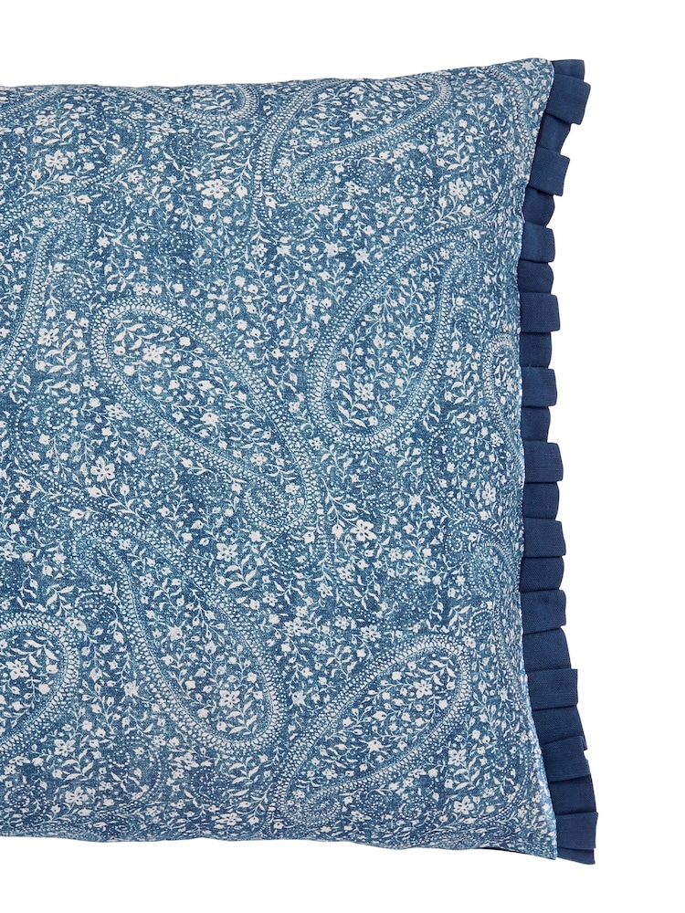 Bedeck of Belfast Denim Blue Emmeline Cushion - Image 5 of 5 Bedeck of Belfast Denim Blue Emmeline Cushion - Image 5 of 5