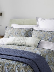 Bedeck of Belfast Blue Green Elara 200 TC Sq Pillowcase Pair - Image 2 of 6