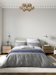Bedeck of Belfast Blue Green Elara 200 TC Sq Pillowcase Pair - Image 3 of 6