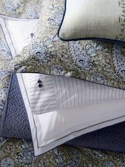 Bedeck of Belfast Blue Green Elara 200 TC Sq Pillowcase Pair - Image 4 of 6