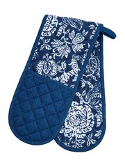 Bedeck of Belfast Midnight Navy Morsan 100% Cotton Double Oven Gloves - Image 3 of 3