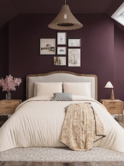 Helena Springfield Graphite Copper Ticking Stripe 100% Cotton Duvet Set - Image 2 of 5
