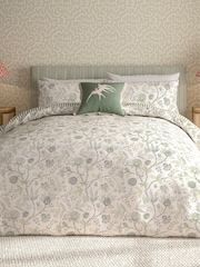 Sanderson Green Solaine 100% Cotton Duvet Set - Image 1 of 6