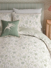 Sanderson Green Solaine 100% Cotton Duvet Set - Image 4 of 6