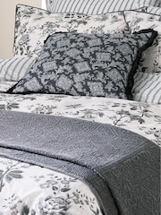 Bedeck of Belfast Chalk Charcoal Florence Cotton Cushion - Image 1 of 6