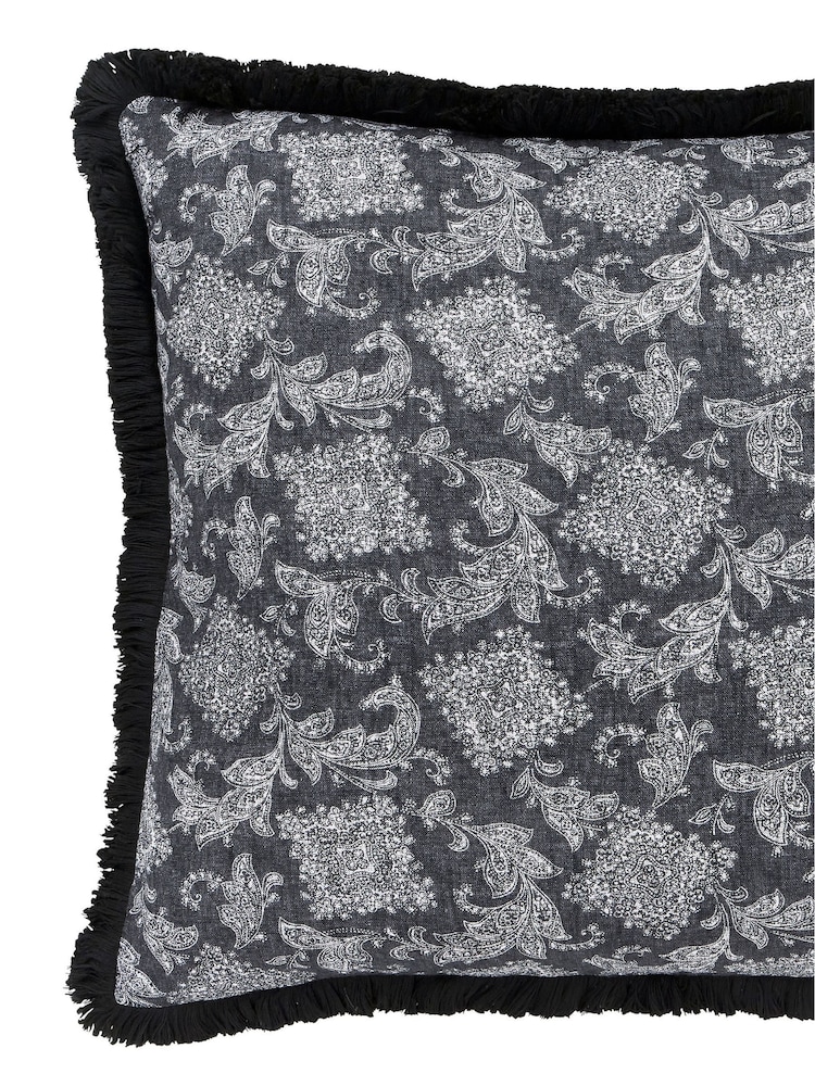 Bedeck of Belfast Chalk Charcoal Florence Cotton Cushion - Image 6 of 6