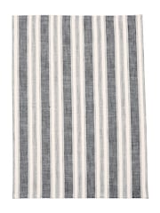 Bedeck of Belfast Set of 2 Charcoal Saja Stripe 100% Cotton Tea Towels - Image 2 of 3