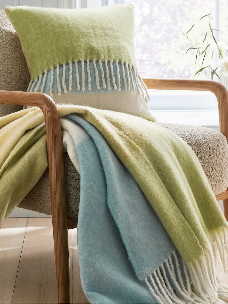 Land & Shore Green Landscape Cosy Knit Cushion - Image 1 of 3