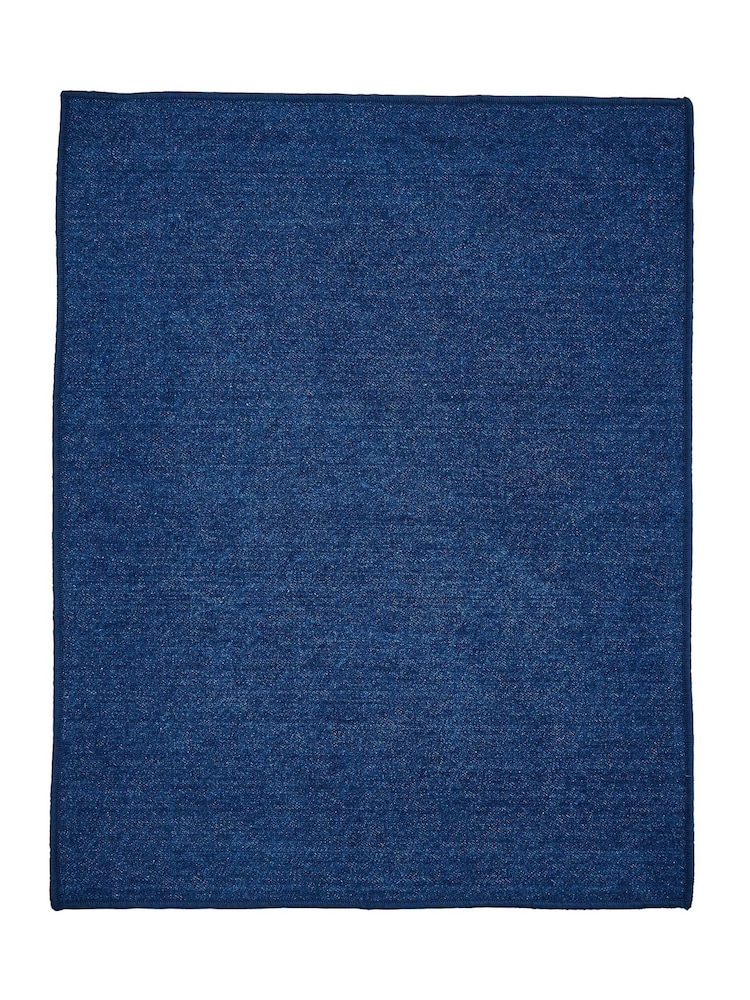 Bedeck of Belfast Set of 2 Midnight Navy Saja Stripe 100% Cotton Placemats - Image 2 of 3
