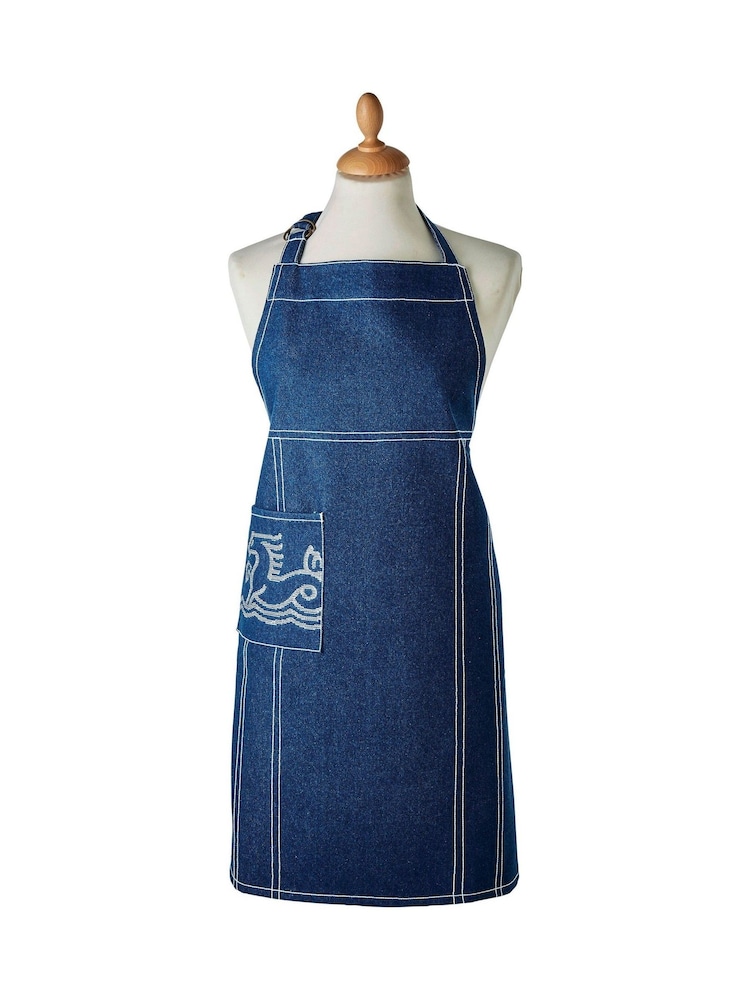 Bedeck of Belfast Midnight Navy Saja 100% Cotton Apron - Image 2 of 6