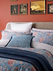 Bedeck of Belfast Denim Blue Emmeline Quilted Cotton Throw - Image 1 of 5
