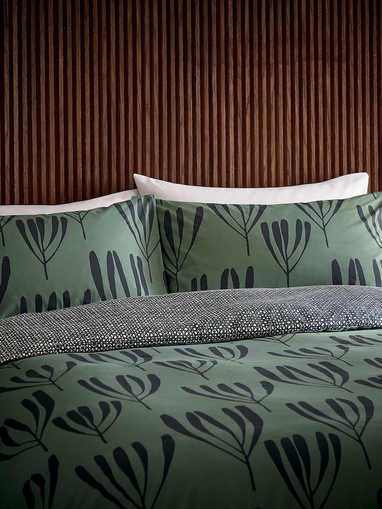 Helena Springfield Green Calla 100% Cotton Duvet Set - Image 2 of 5