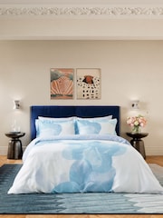 Ted Baker Blue Photo Magnolia 200 TC Cotton Sateen Duvet Set - Image 3 of 6