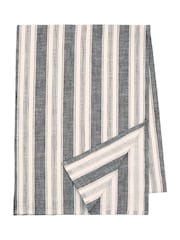 Bedeck of Belfast Charcoal Saja Stripe 100% Cotton Table Runner - Image 4 of 4