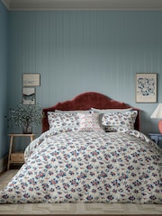 Land & Shore Blue Red Grove 100% Cotton Duvet Set - Image 2 of 5