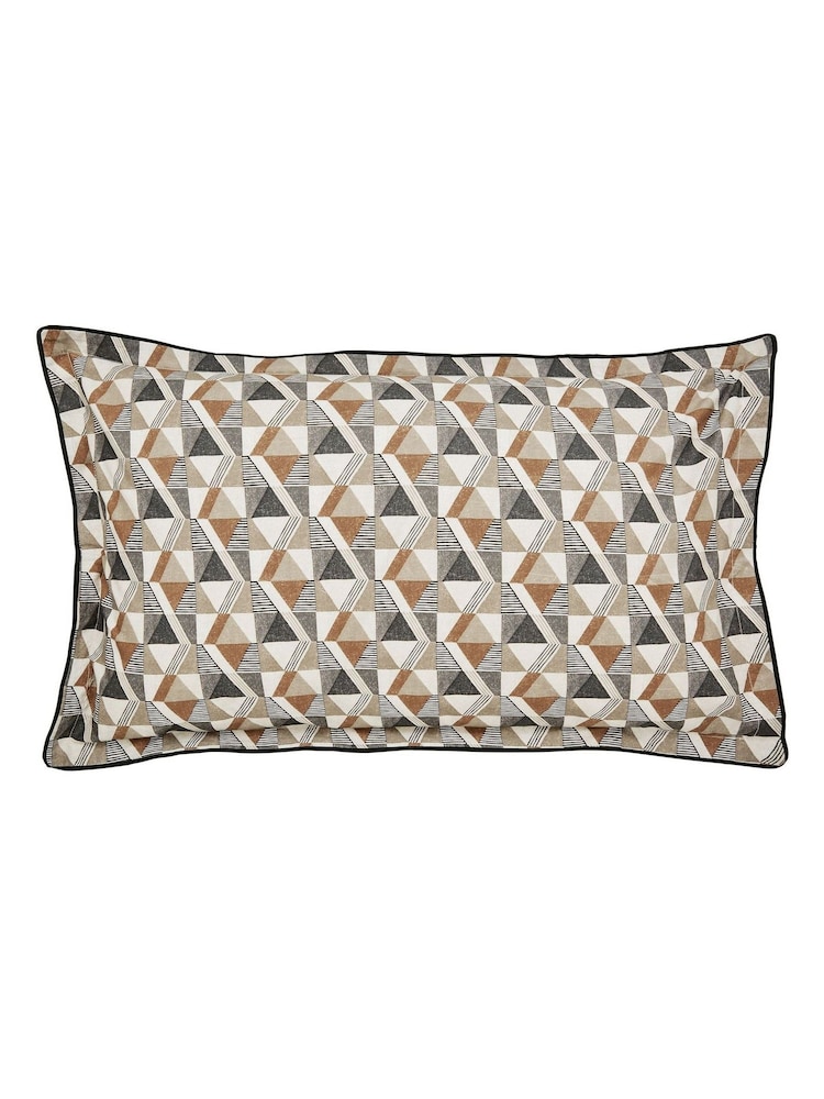 Bedeck of Belfast Charcoal  Tan Harun 200 Thread Count Cotton Duvet Set - Image 5 of 5