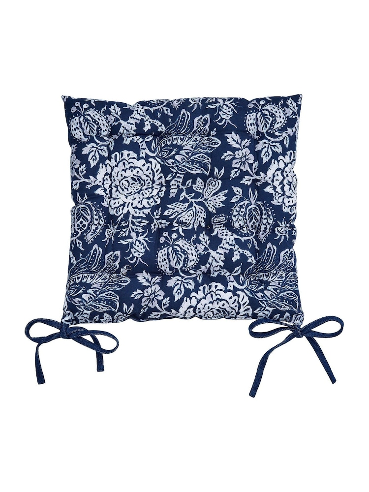 Bedeck of Belfast Midnight Navy Saja Stripe Seat Pad - Image 3 of 3