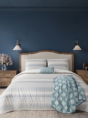 Helena Springfield Blue Teal Woodland Trellis Cosy Fleece Throw - Image 3 of 4