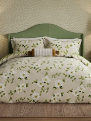 Sanderson Linen Poets Rose 100% Cotton Duvet Set - Image 1 of 6
