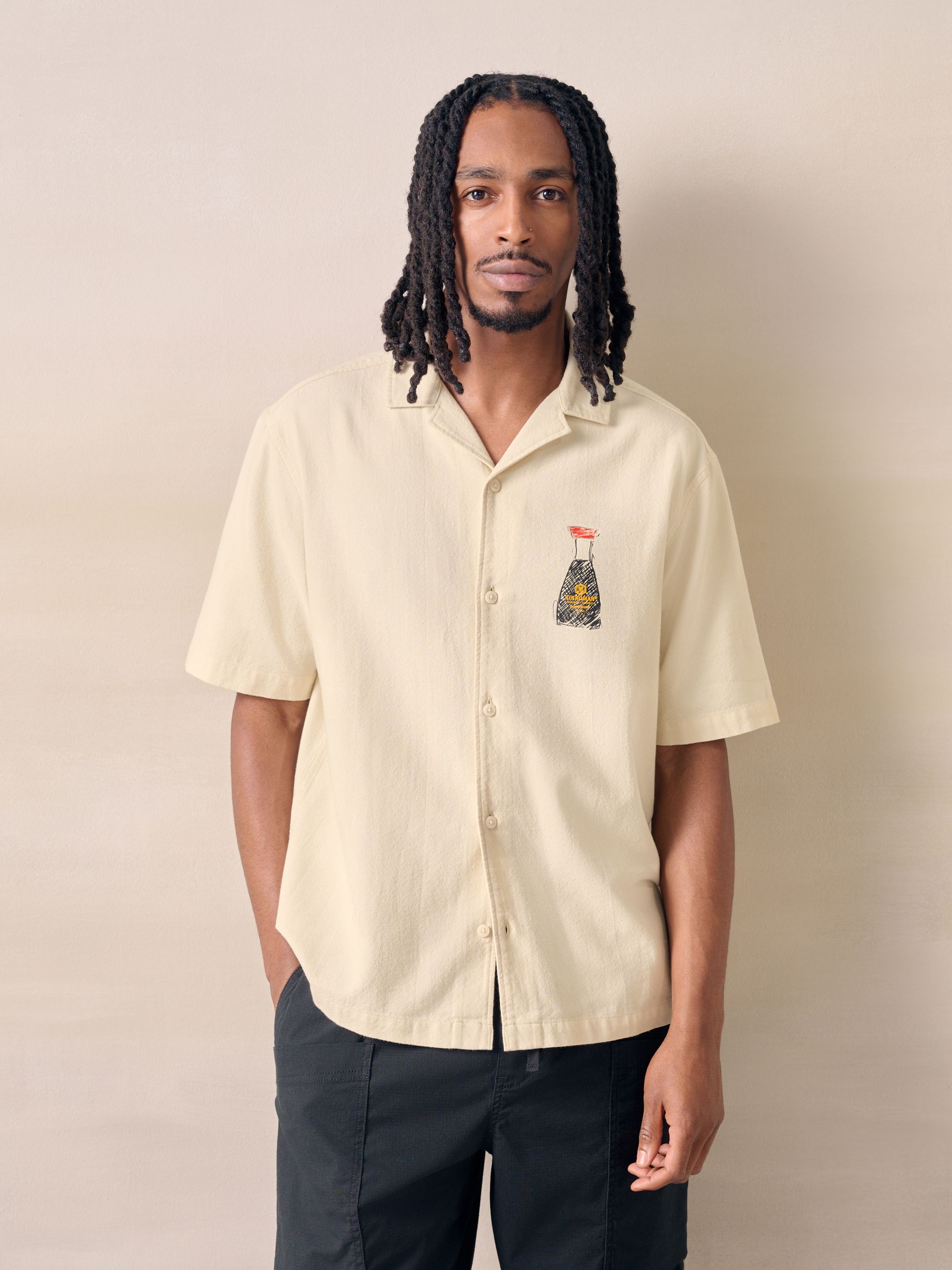 Buy Ecru Kikoman Print Short Sleeve Shirt from Next USA