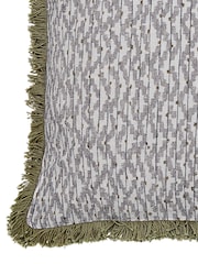 Bedeck of Belfast Charcoal Silver Kaiza Cushion - Image 4 of 4