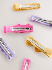 Gold/Purple/Pink Heart and Bow Clips 6 Pack - Image 4 of 4