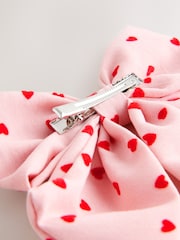 Pink Heart Bow Hair Clip - Image 4 of 4