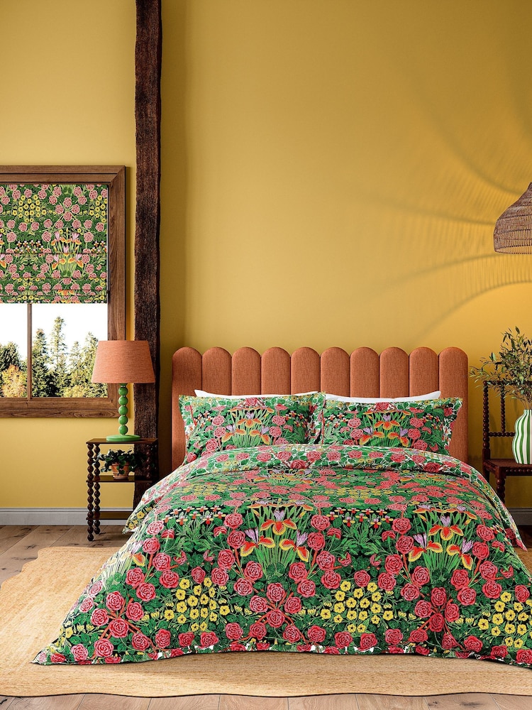 Morris & Co Sunburst Campanula 220 Thread Count Duvet Set - Image 2 of 6