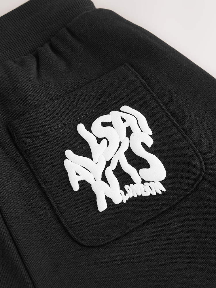 smALLSAINTS Black Orlando Bermuda Sweat Shorts - Image 9 of 9