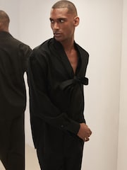Reiss Forte Reiss | Royal Ballet Tie-Neck Shirt - صورة 4 من 8