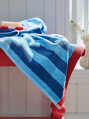 Land & Shore Blue/Red Shore Stripe Towel - Image 1 of 2