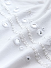 White Mirror Embellished Short Sleeve Crew Neck T-Shirt - Image 8 of 9