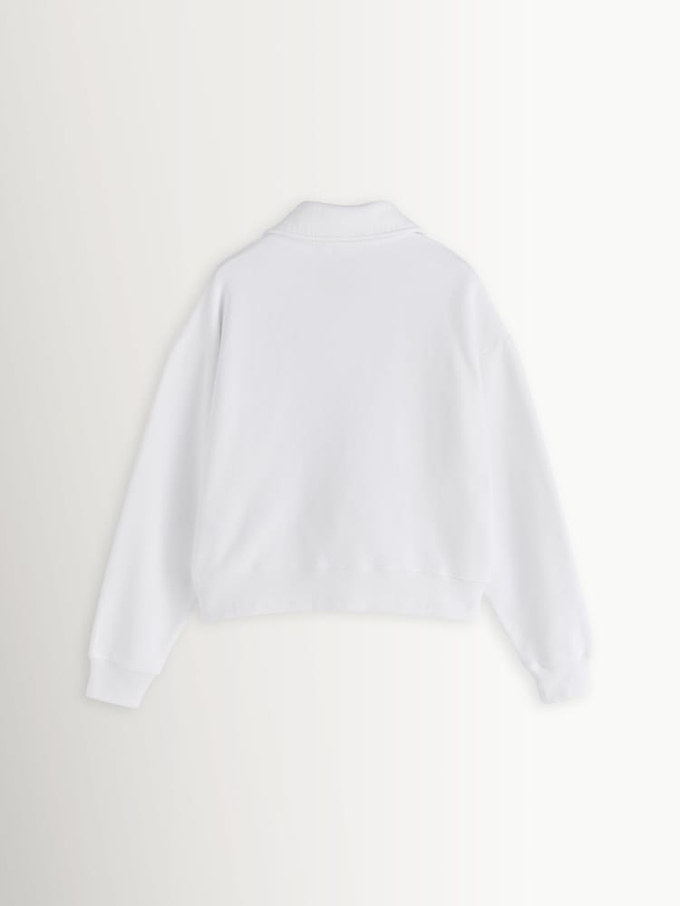 Sporty & Rich White New York Crest Embroidered Sweat Shirt - Image 2 of 4 Sporty & Rich White New York Crest Embroidered Sweat Shirt - Image 2 of 4