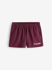 Sporty & Rich Red Syracuse Embroidered Disco Shorts - Image 1 of 5