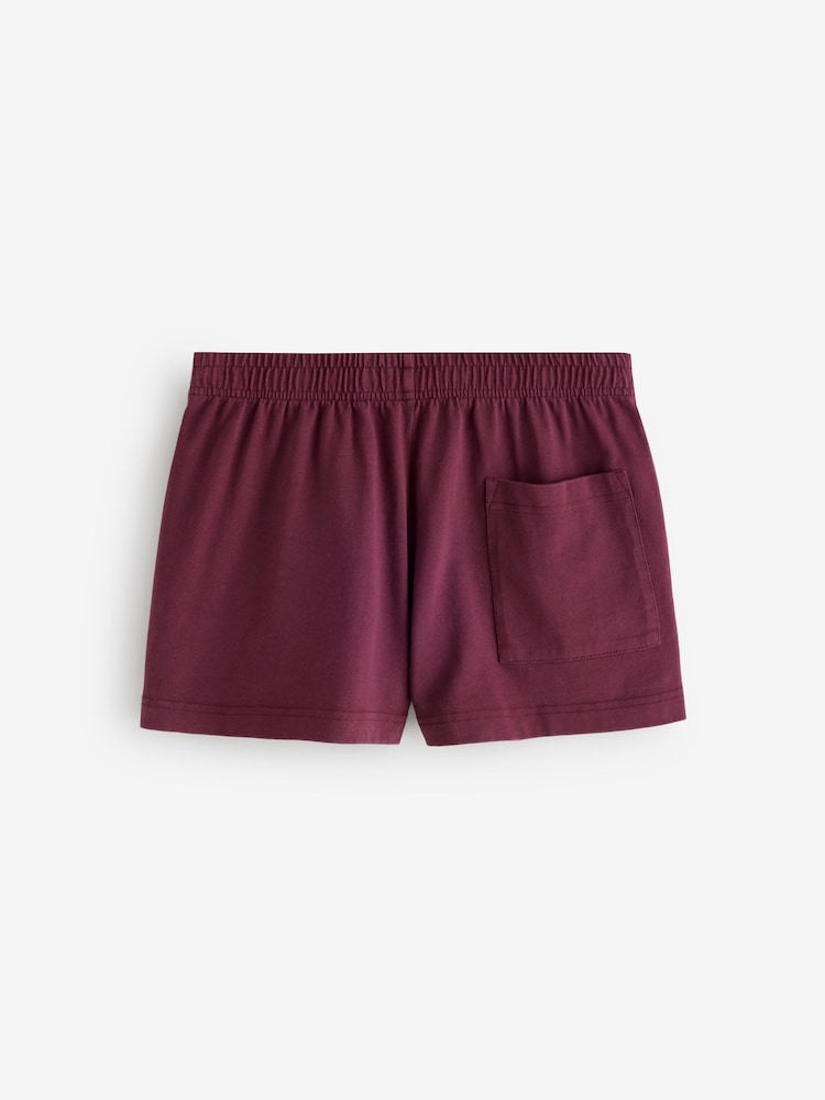 Sporty & Rich Red Syracuse Embroidered Disco Shorts - Image 2 of 5 Sporty & Rich Red Syracuse Embroidered Disco Shorts - Image 2 of 5