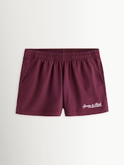 Sporty & Rich Red Syracuse Embroidered Disco Shorts - Image 6 of 10