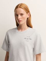 Sporty & Rich Grey Beverly Script T-Shirt - Image 5 of 9