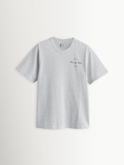 Sporty & Rich Grey Beverly Script T-Shirt - Image 6 of 9