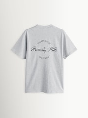 Sporty & Rich Grey Beverly Script T-Shirt - Image 7 of 9