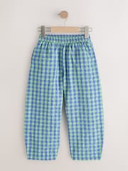 Vichy bleu et vert - Pantalons Pullon Barrel (3-16ans) - Image 5 de 8
