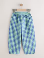 Vichy bleu et vert - Pantalons Pullon Barrel (3-16ans) - Image 6 de 8