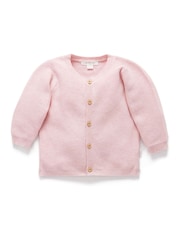 Purebaby Pink Textured Knit Cardigan - Image 3 of 6