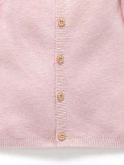 Purebaby Pink Textured Knit Cardigan - Image 6 of 6