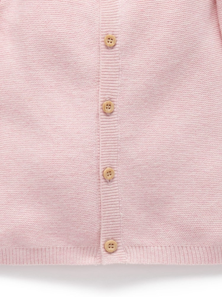Purebaby Pink Textured Knit Cardigan - Image 6 of 6