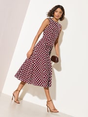 棕色斑点 - Friends Like These Sleeveless Midi Dress - 5的图像3｝